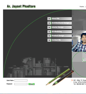 Screenshot of Architectural Firm Website Ar. Jayant Phadtare