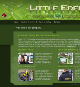 Screenshot of website Little Eden